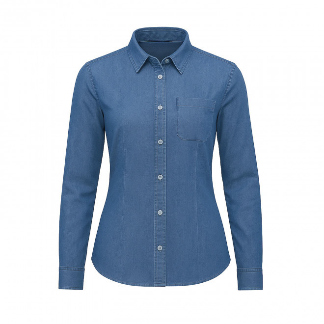 CHEMISE PERSONNALISABLE FEMME MADE IN FRANCE 'ARENDT' - denim