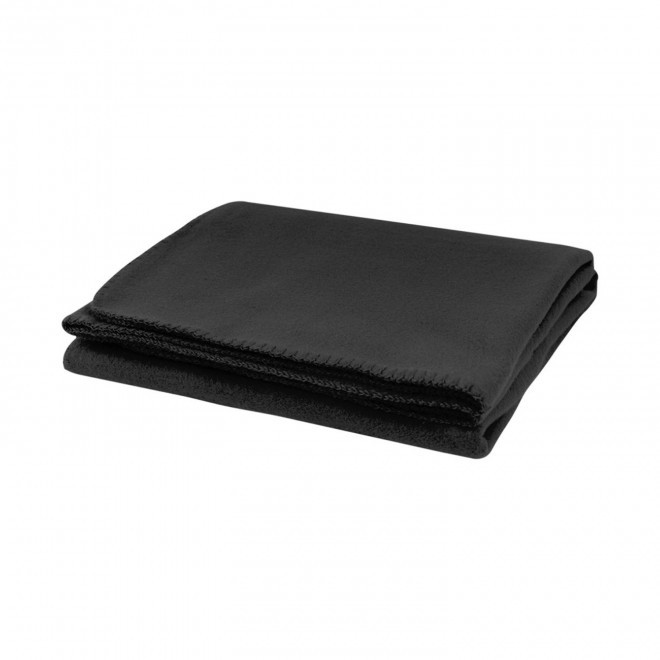 PLAID POLAIRE PERSONNALISABLE 'POMYA' 150GR/M2  - noir