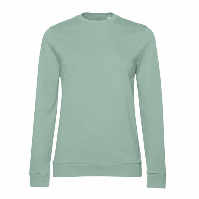 SWEAT COL ROND FEMME PERSONNALISABLE 'TERRY' - sauge