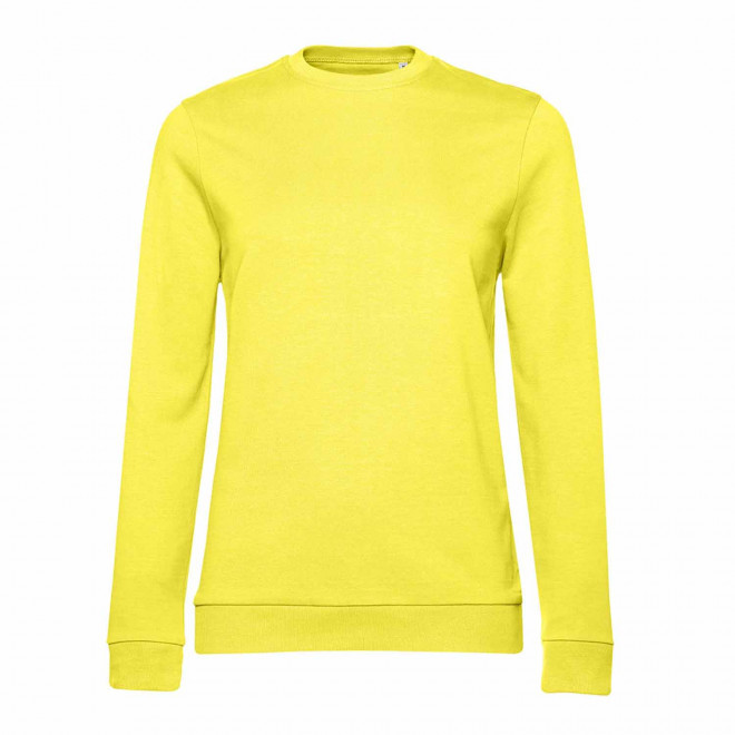 SWEAT COL ROND FEMME PERSONNALISABLE 'TERRY' - jaune