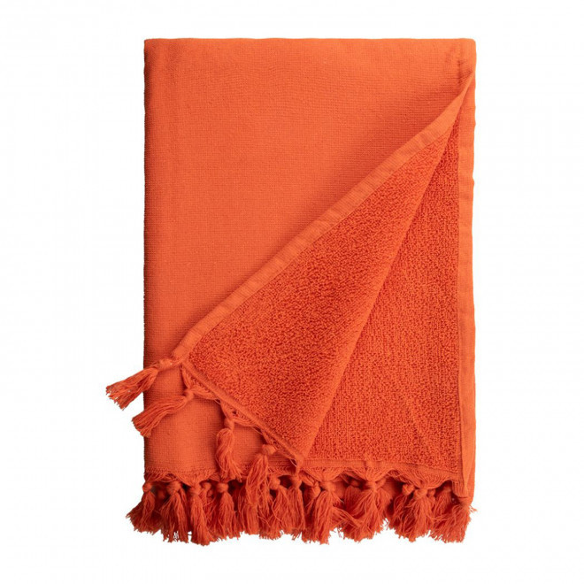 SERVIETTE EPONGE PERSONNALISABLE 'SAONA 80x160' - orange