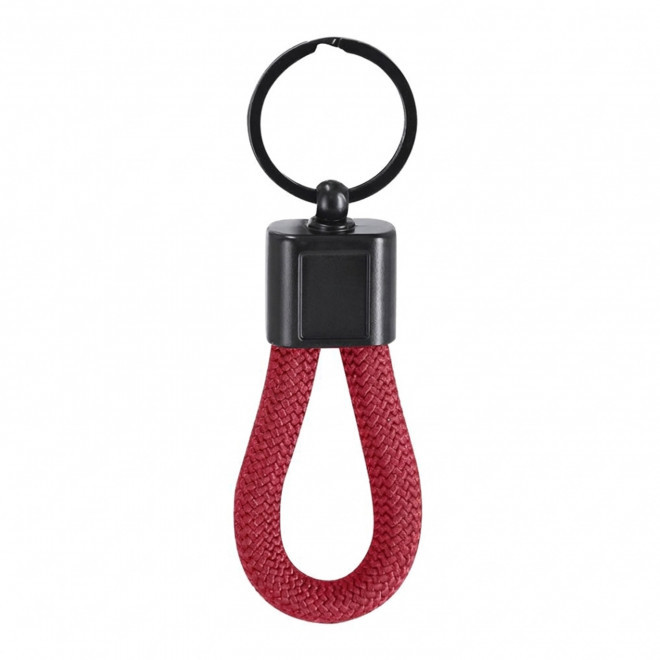 PORTE CLES CORDE PERSONNALISE 'GIDAZ' - rouge