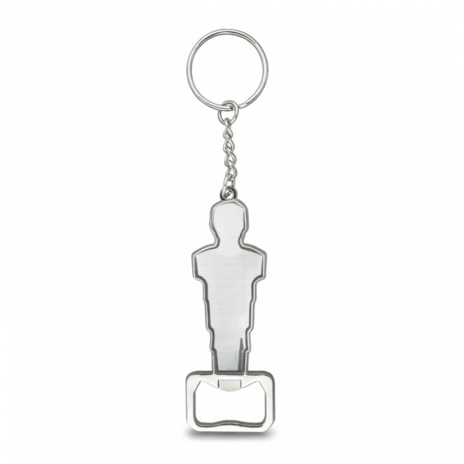 PORTE CLE DECAPSULEUR JOUEUR FOOT PERSONNALISE 'ZAZA' - nickel brillant