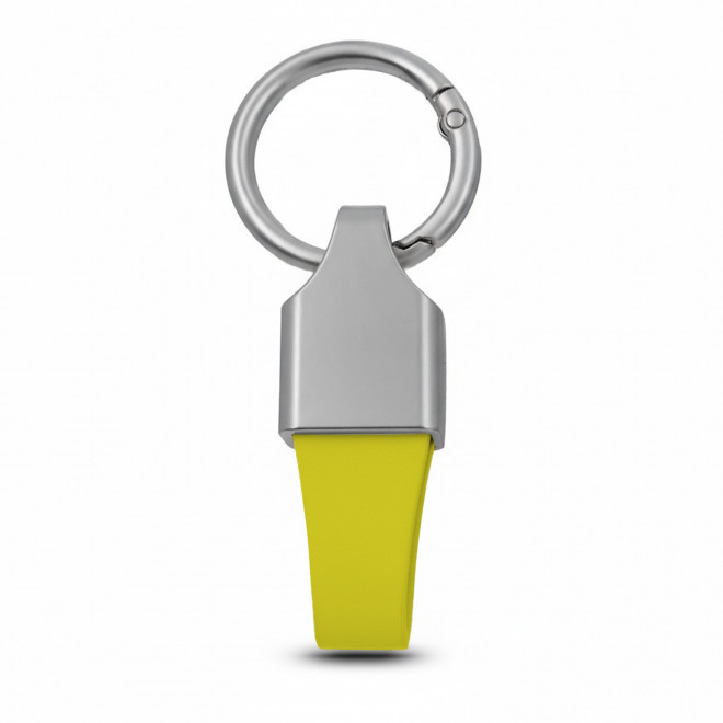 PORTE CLE AUTOMOBILE EN PU PERSONNALISABLE 'ZELIOS' - jaune