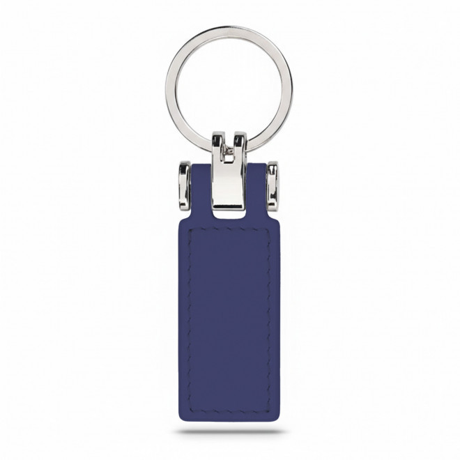 PORTE CLE AUTOMOBILE EN PU PERSONNALISABLE 'ZELIAS' - bleu marine