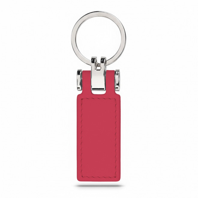 PORTE CLE AUTOMOBILE EN PU PERSONNALISABLE 'ZELIAS' - rouge framboise
