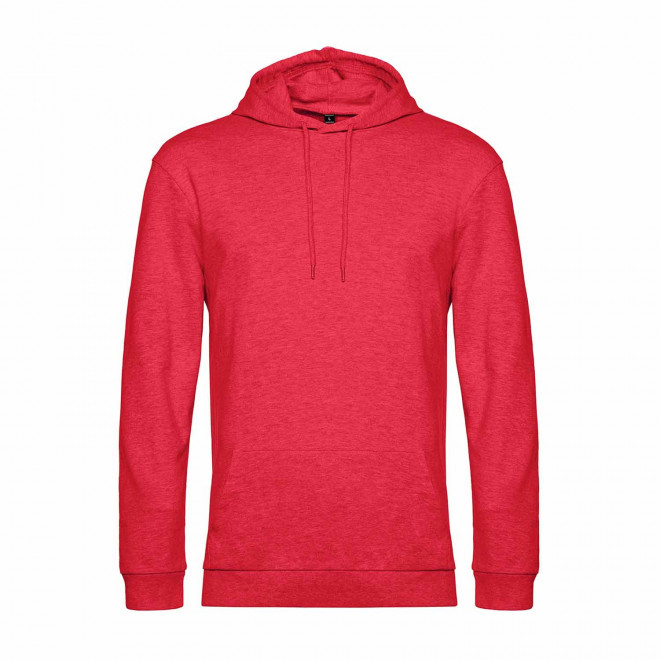 SWEAT CAPUCHE MIXTE PERSONNALISABLE 'TERRY' - rouge chiné