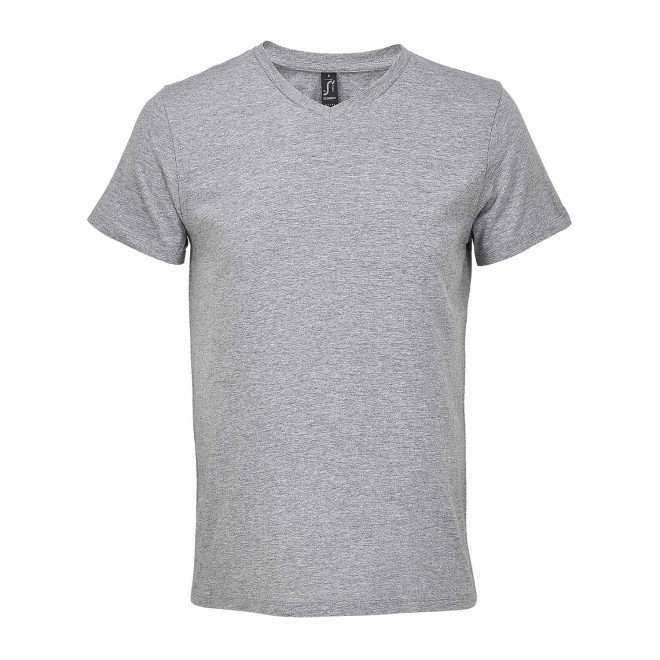 TEE-SHIRT MIXTE COULEUR PERSONNALISABLE 'REGENT V' - gris chiné