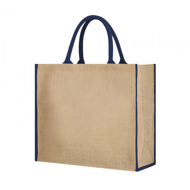 SAC EN JUTE PERSONNALISABLE 'FALAS' - bleu marine