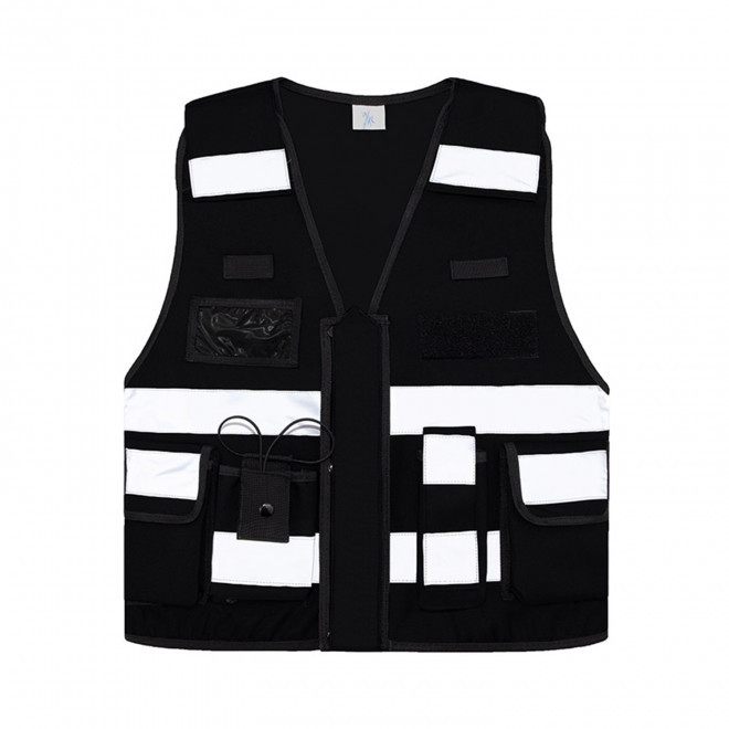 GILET DE SECURITE KORNTEX PERSONNALISE 'BONN' - noir