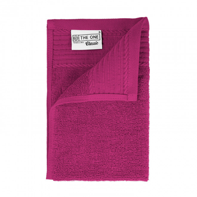 SERVIETTE PUBLICITAIRE COTON 'PUREL 30X50' - magenta