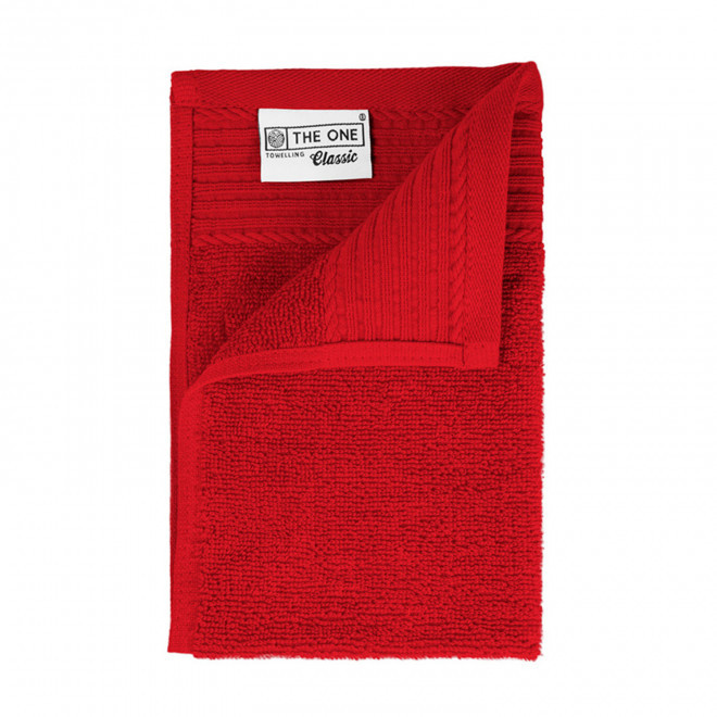 SERVIETTE PUBLICITAIRE COTON 'PUREL 30X50' - rouge