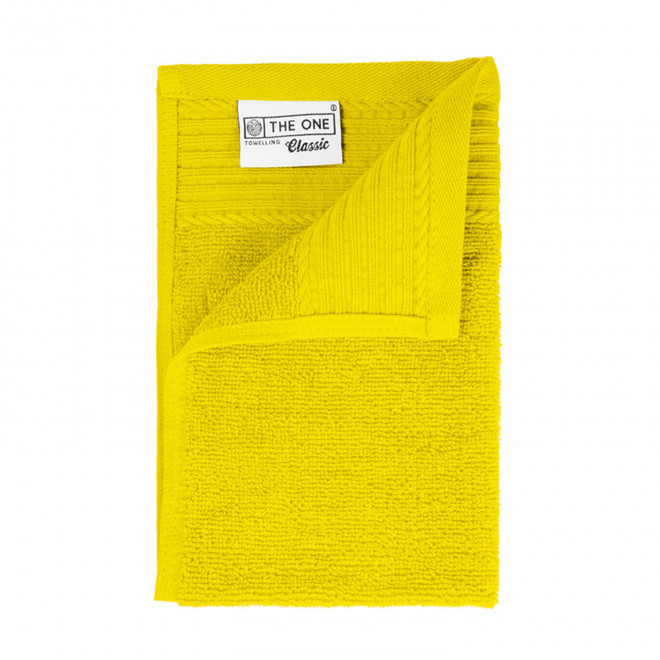 SERVIETTE PUBLICITAIRE COTON 'PUREL 30X50' - jaune