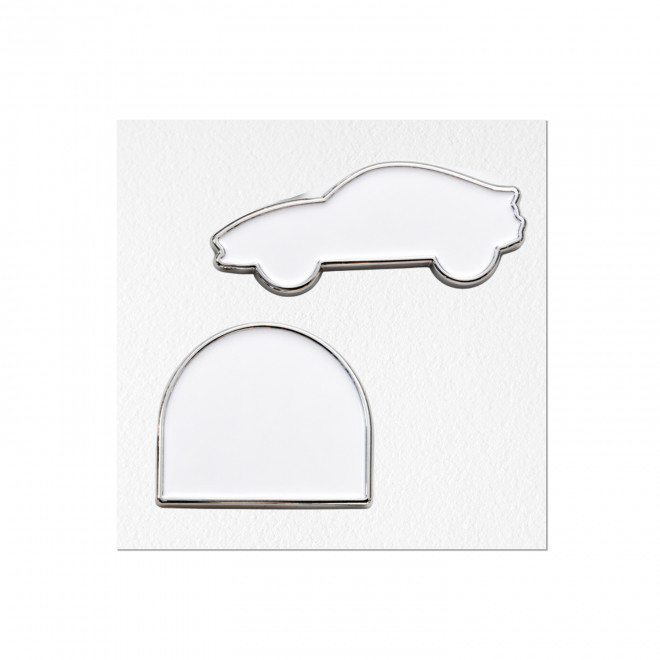 PLANCHE DE 2 PINS EMAILLE PERSONNALISABLE 'CREAPINS' - à la forme