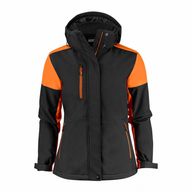 SOFTSHELL FEMME PERSONNALISEE 'PRIME PADDED' - noir/orange