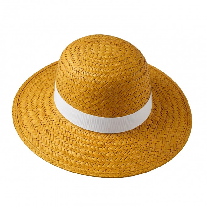 CHAPEAU CAPELINE PERSONNALISABLE 'CAPELINA' - paille foncée