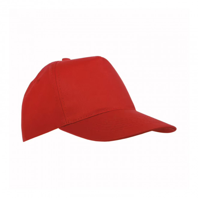 CASQUETTE PERSONNALISABLE ENFANT 5 PANS 'BASICA COTON' - rouge