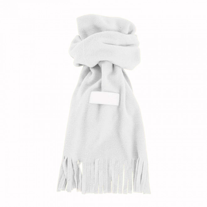 ECHARPE POLAIRE ETIQUETTE PERSONNALISEE 'BOREALA' - blanc