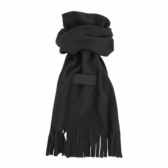 ECHARPE POLAIRE ETIQUETTE PERSONNALISEE 'BOREALA' - noir