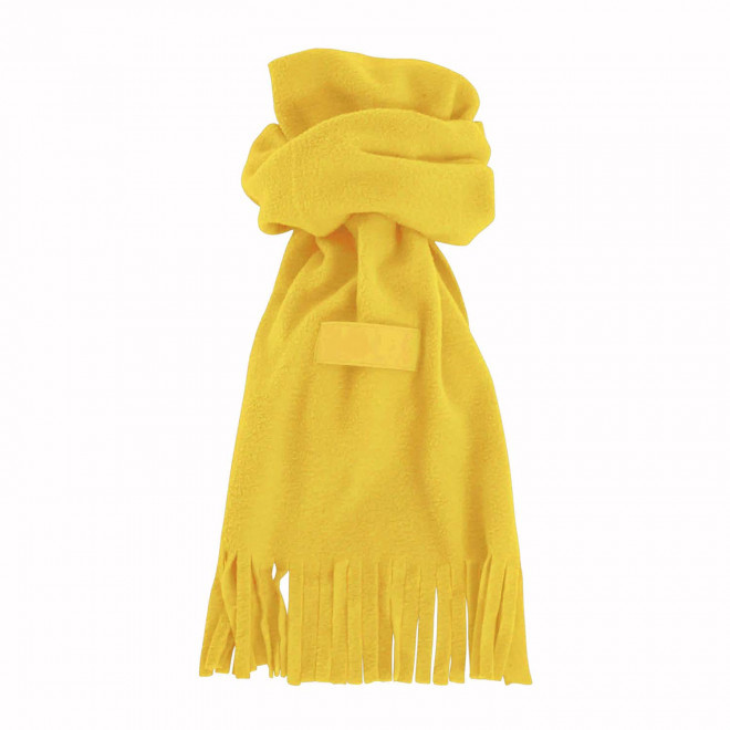 ECHARPE POLAIRE ETIQUETTE PERSONNALISEE 'BOREALA' - jaune