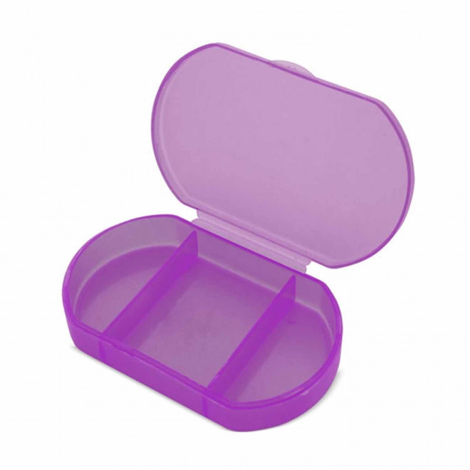 PILULIER JOURNALIER 3 COMPARTIMENTS PERSONNALISABLE 'COMPY' - violet