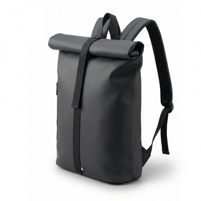 SAC A DOS PUBLICITAIRE EN PU ORIGINE FRANCE 'ANTHONY' - noir