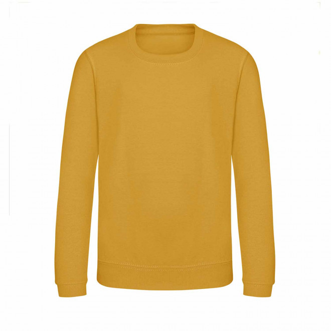 SWEAT-SHIRT PERSONNALISABLE 'HOLA KIDS' - jaune moutarde