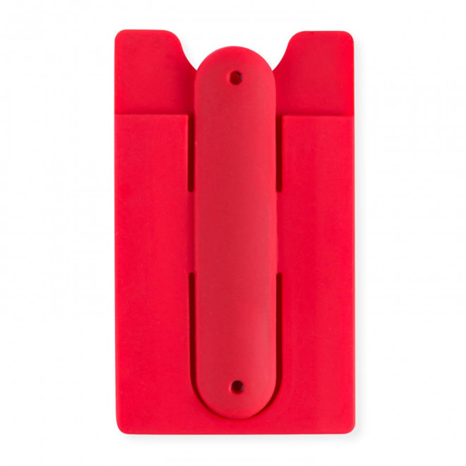 PORTE CARTE PERSONNALISABLE SUPPORT TEL 'SKELBO' - rouge
