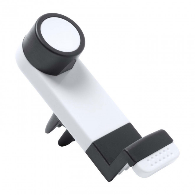 SUPPORT TELEPHONE VOITURE PERSONNALISABLE 'MERCO' - blanc/noir