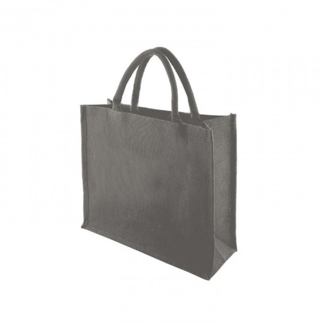 SAC JUTE COLORE PERSONNALISABLE 'MADOU COLOR' - gris
