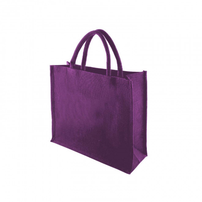 SAC JUTE COLORE PERSONNALISABLE 'MADOU COLOR' - violet