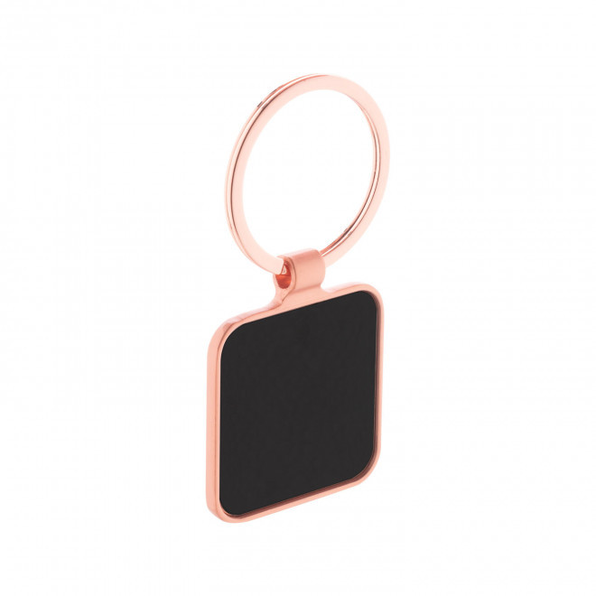 PORTE CLES EN METAL PERSONNALISBLE 'ANTONETTA CARRE' - rose gold