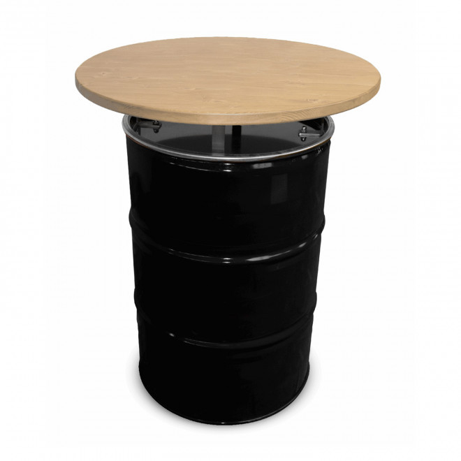 BARIL PERSONNALISABLE 'BAROUL BLACK TABLE' - noir/bois