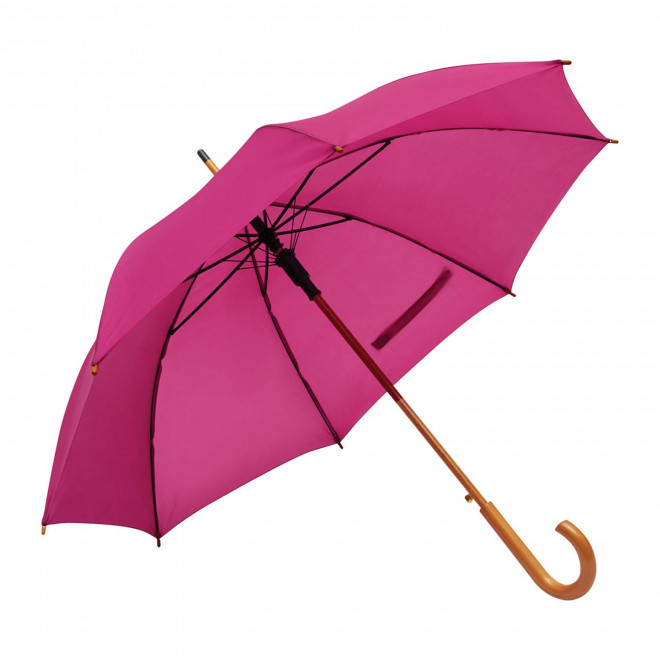 PARAPLUIE CANNE PERSONNALISABLE 'DUNDEE RPET' - fuchsia