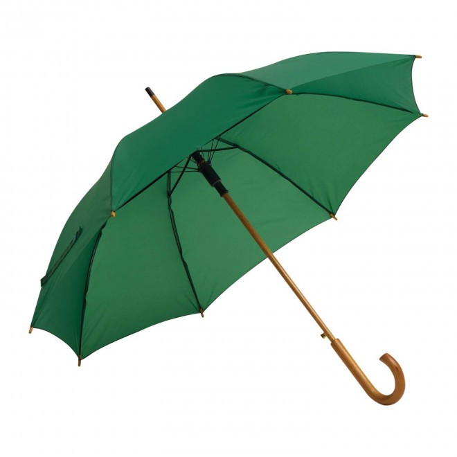 PARAPLUIE CANNE PERSONNALISABLE 'DUNDEE RPET' - vert foncé