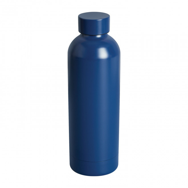 BOUTEILLE ISOTHERME PERSONNALISABLE 500ML 'SPAZIO' - bleu marine