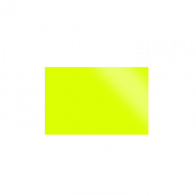 STICKER FLUO RECTANGLE PERSONNALISABLE 'KLISTER FLUO' 4X6 - jaune fluo
