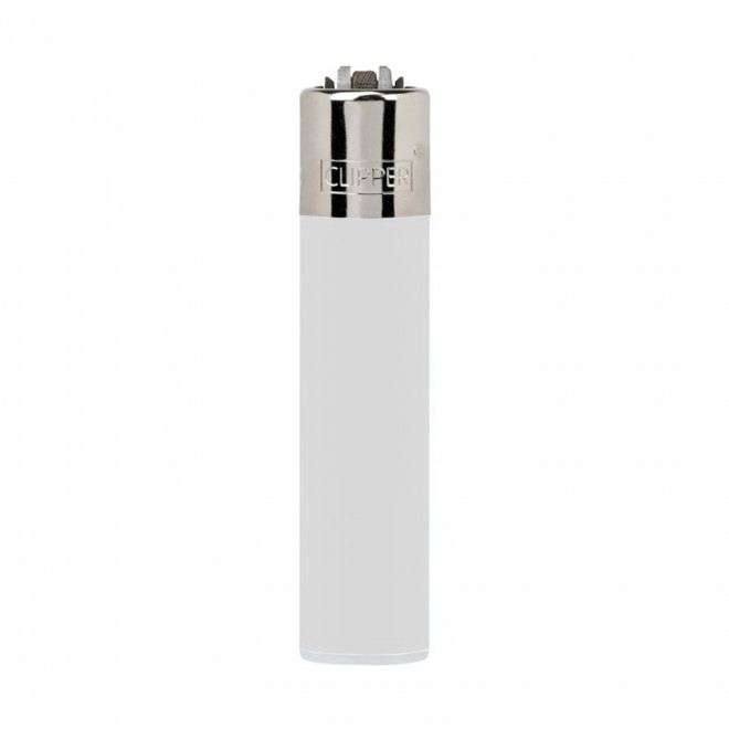 BRIQUET CLIPPER PERSONNALISABLE 'LARGE' - blanc