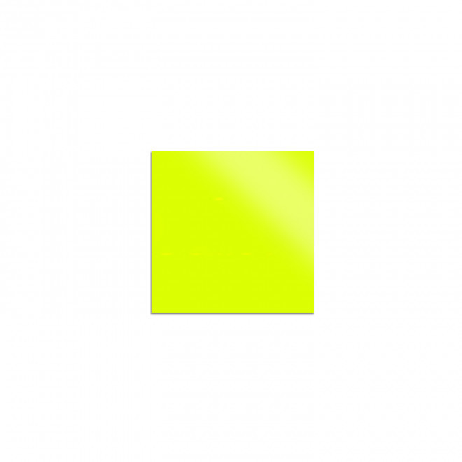 STICKER FLUO CARRE PERSONNALISABLE 'KLISTER FLUO' 4X4 - jaune fluo