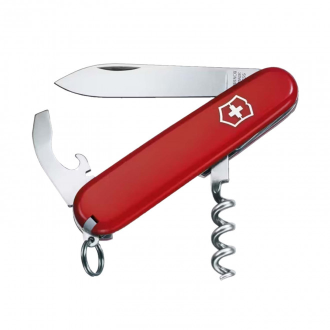 COUTEAU SUISSE VICTORINOX 9 FCT PERSONNALISABLE 'WAITER' - rouge