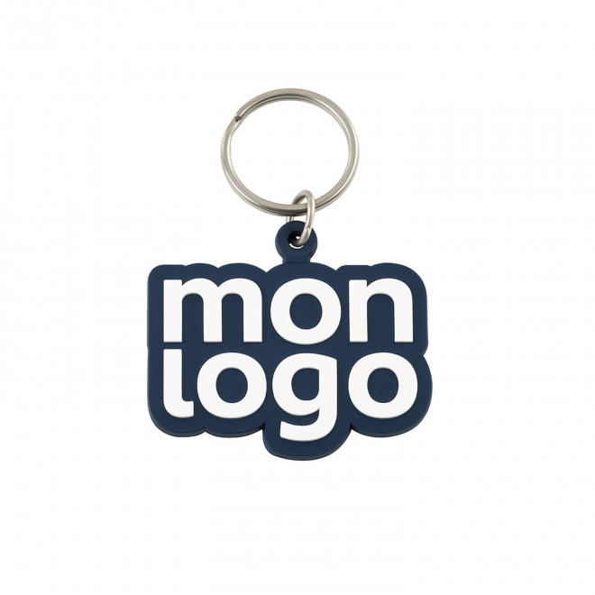 PORTE CLES PVC PERSONNALISABLE SUR MESURE 'MISURA 2 FACES' - 5 x 5 cm