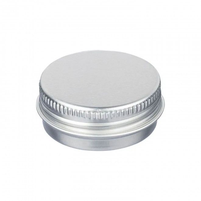 BAUME A LEVRE PERSONNALISE EN POT METAL 'KELIP' - argenté