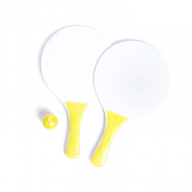 RAQUETTES DE PLAGE PUBLICITAIRE 'SUMMER FEELING' - jaune