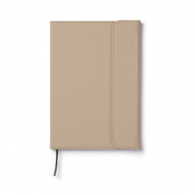 CARNET EN PU VINGA PERSONNALISABLE'MALO' - beige