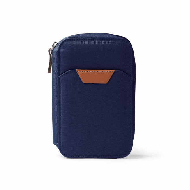 PORTE FEUILLE DE VOYAGE RPET PERSONNALISABLE 'NICETRIP' - bleu