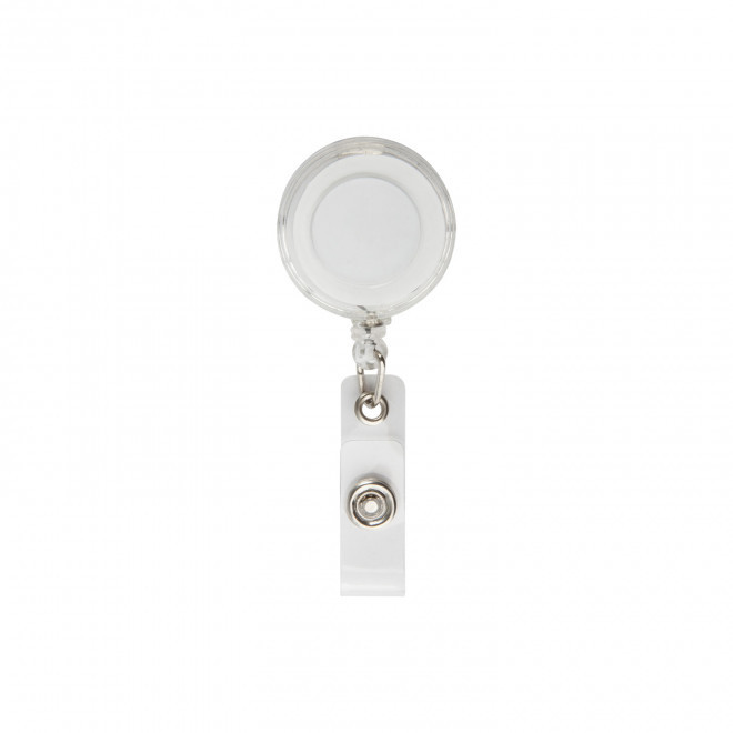 PORTE BADGE DEROULEUR PERSONNALISE 'SHAKI COULEUR' - transparent