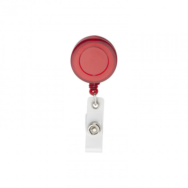 PORTE BADGE DEROULEUR PERSONNALISE 'SHAKI COULEUR' - rouge