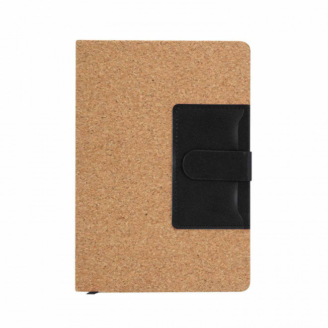 CARNET EN LIEGE PORTE CARTE PERSONNALISABLE 'VAU LIEGE' - noir