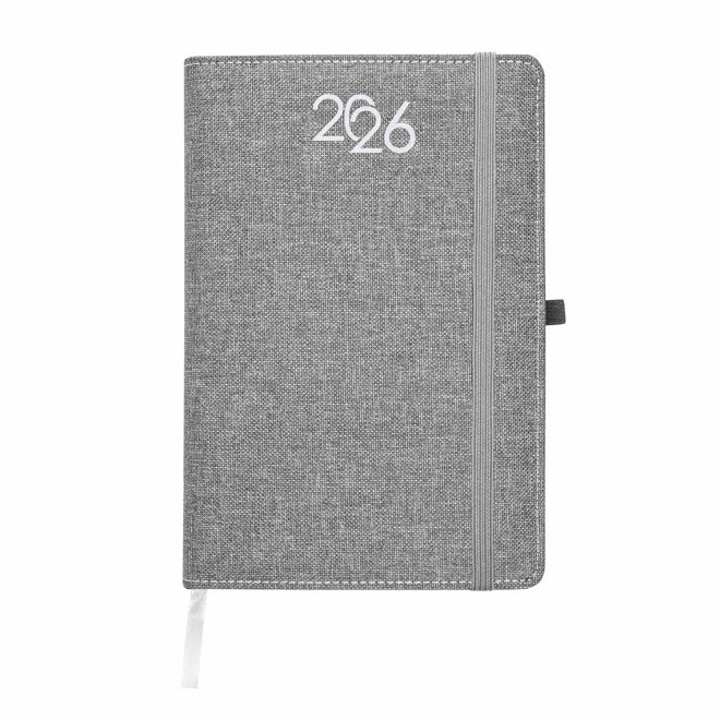 AGENDA JOURNALIER PERSONNALISABLE 'AGOSTO' - gris