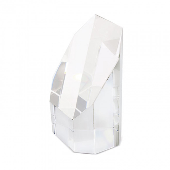 TROPHEE EN VERRE PERSONNALISABLE 'VICKY PRISME' - transparent